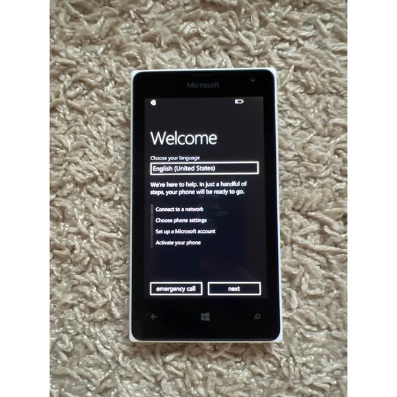 Microsoft Lumia 435 T-Mobile 4G GSM Smartphone White Prepaid - Picture 1 of 2